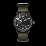 IWC Pilot’s Watch Mark XVIII Top Gun Edition “SFTI” Black Dial Green Nylon Strap Watch for Men - IW324712 Authentic Buy Shop Now