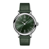 IWC Portofino Automatic Automatic Green Dial Green Leather Strap Watch for Women - IW357412 Authentic Buy Shop Now