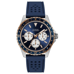 Guess Odyssey Multifunction Blue Dial Blue Rubber Strap Watch For Men - W1108G4 Authentic Buy Shop Now