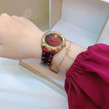 Versace Shadov Quartz Red Dial Red Leather Strap Watch for Women - VEBM00918 Authentic Buy Shop Now