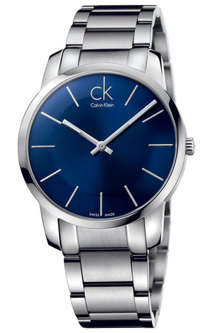 Calvin Klein City Blue Dial Silver Steel Strap Watch for Men - K2G2114N Authentic Buy Shop Now