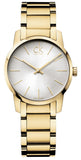 Calvin Klein City White Dial Gold Steel Strap Watch for Women - K2G23546 Authentic Buy Shop Now