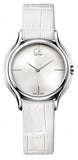 Calvin Klein Skirt White Dial White Leather Strap Watch for Women - K2U231K6 Authentic Buy Shop Now