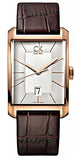 Calvin Klein Window Silver Dial Brown Leather Strap Watch for Men - K2M21620 Authentic Buy Shop Now