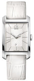 Calvin Klein Window White Dial White Leather Strap Watch for Women - K2M23120 Authentic Buy Shop Now