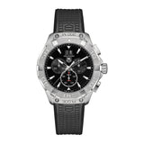 Tag Heuer Aquaracer Chronograph Black Dial Black Rubber Strap Watch for Men - CAY1110.FT6041 Authentic Buy Shop Now