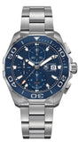 Tag Heuer Aquaracer Calibre 16 43mm Blue Dial Silver Steel Strap Watch for Men - CAY211B.BA0927 Authentic Buy Shop Now