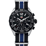 Tag Heuer Formula 1 Quartz Chronograph Black Dial Two Tone NATO Strap Watch for Men - CAZ1010.FC8197 Authentic Buy Shop Now