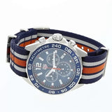 Tag Heuer Formula 1 Quartz Chronograph Blue Dial Two Tone NATO Strap Watch for Men - CAZ1010.FC8196 Authentic Buy Shop Now