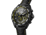 Tag Heuer Formula 1 Chronograph Senna Black Dial Black Leather Strap Watch for Men - CAZ101AJ.FC6487 Authentic Buy Shop Now