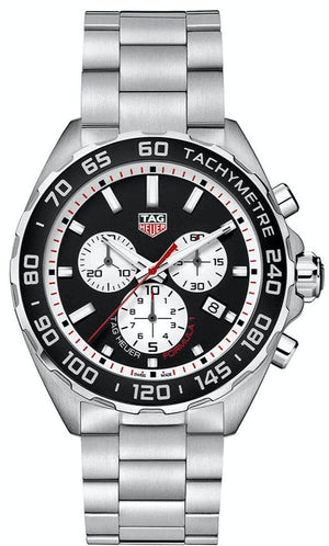 Tag Heuer Formula 1 Chronograph Black Dial Silver Steel Strap Watch for Men - CAZ101E.BA0842 Authentic Buy Shop Now