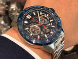 Tag Heuer Carrera Chronograph Blue Dial Silver Steel Strap Watch for Men - CBG2A11.BA0654 Authentic Buy Shop Now