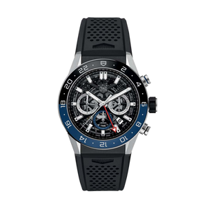 Tag Heuer Carrera Automatic Chronograph Steel & Ceramic Black Dial Black Rubber Strap Watch for Men - CBG2A1Z.FT6157 Authentic Buy Shop Now