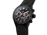 Tag Heuer Carrera Automatic Chronograph Black Dial Black Rubber Strap Watch for Men - CBG2A90.FT6173 Authentic Buy Shop Now