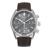 Tag Heuer Carrera Chronograph Grey Dial Brown Leather Strap Watch for Men - CBN2012.FC6483 Authentic Buy Shop Now
