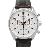 Tag Heuer Carrera Chronograph White Dial Brown Leather Strap Watch for Men - CBN2013.FC6483 Authentic Buy Shop Now