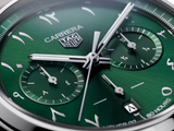 Tag Heuer Carrera Automatic Chronograph Limited Edition Green Dial Silver Steel Strap Watch for Men - CBN2014.EB0240 Authentic Buy Shop Now
