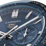 Tag Heuer Carrera Chronograph Blue Dial Silver Steel Strap Watch for Men - CBN2A1A.BA0643 Authentic Buy Shop Now
