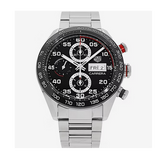 Tag Heuer Carrera Chronograph Black Dial Silver Steel Strap Watch for Men - CBN2A1AA.BA0643 Authentic Buy Shop Now