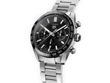 Tag Heuer Carrera Automatic Chronograph Black Dial Silver Steel Strap Watch for Men - CBN2A1B.BA0643 Authentic Buy Shop Now