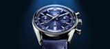 Tag Heuer Carrera Chronograph Blue Dial Blue Leather Strap Watch for Men - CBS2212.FC6535 Authentic Buy Shop Now