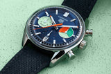 Tag Heuer Carrera Skipper Automatic Chronograph Blue Dial Blue Nylon Strap Watch for Men - CBS2213.FN6002 Authentic Buy Shop Now