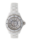 Chanel J12 Diamonds Quartz Ceramic White Dial White Steel Strap Watch for Women - J12 H2422 Authentic Buy Shop Now