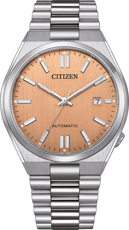 Citizen Tsuyosa Automatic Salmon Orange Dial Silver Steel Strap Watch For Men - NJ0159-86Z Authentic Buy Shop Now