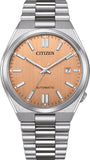 Citizen Tsuyosa Automatic Salmon Orange Dial Silver Steel Strap Watch For Men - NJ0159-86Z Authentic Buy Shop Now