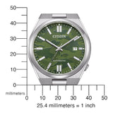 Citizen Tsuyosa Automatic Camouflage Green Dial Silver Steel Strap Watch For Men - NJ0159-86X Authentic Buy Shop Now
