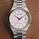 Citizen x Pantone Automatic Dreamy Pink Dial Silver Steel Strap Watch For Men - NJ0158-89X Authentic Buy Shop Now