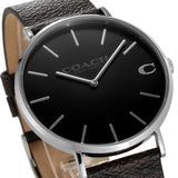 Coach Charles Black Dial Brown Leather Strap Watch for Women - 14602156 Authentic Buy Shop Now