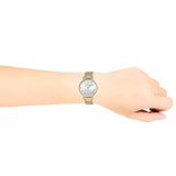 Coach Perry White Dial Gold Steel Strap Watch for Women - 14503345 Authentic Buy Shop Now