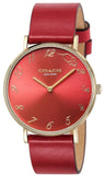 Coach Perry Red Dial Red Leather Strap Watch for Women - 14503486 Authentic Buy Shop Now