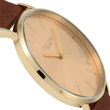 Coach Perry Analog Gold Dial Brown Leather Strap Watch for Women - 14503331-C Authentic Buy Shop Now