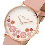 Coach Perry Silver Dial Pink Leather Strap Watch For Women - 14503325 Authentic Buy Shop Now
