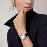 Cartier Ballon Bleu De Cartier Silver Dial Black Leather Strap Watch for Women - WSBB0030 Authentic Buy Shop Now