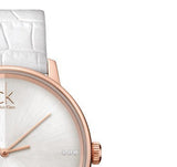 Calvin Klein Accent White Dial White Leather Strap Watch for Men - K2Y2X6KW Authentic Buy Shop Now