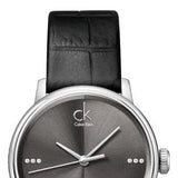 Calvin Klein Grey Dial Black Leather Strap Watch for Women - K2Y2Y1CU Authentic Buy Shop Now