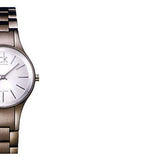 Calvin Klein Simplicity Silver Dial Grey Steel Strap Watch for Women - K4323620 Authentic Buy Shop Now
