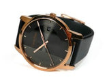 Calvin Klein City Quartz Grey Dial Black Leather Strap Watch for Men - K2G2G6C3 Authentic Buy Shop Now