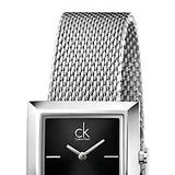 Calvin Klein Mark Black Dial Silver Mesh Bracelet Watch for Women - K3R23121 Authentic Buy Shop Now