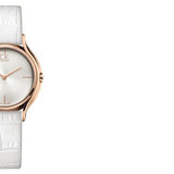 Calvin Klein Skirt White Dial White Leather Strap Watch for Women - K2U236K6 Authentic Buy Shop Now