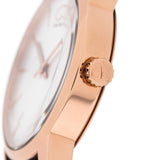 Calvin Klein City White & Gold Dial Brown Leather Strap Watch For Women - K2G23620 Authentic Buy Shop Now