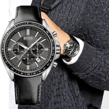 Hugo Boss Contemporary Sport Driver Black Dial Black Leather Strap Watch for Men - 1513085 Authentic Buy Shop Now