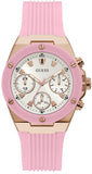 Guess Athena White Dial Pink Rubber Strap Watch For Women - GW0030L4 Authentic Buy Shop Now