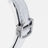 Cartier Ballon Bleu De Cartier Silver Dial White Leather Strap Watch for Women - W6920086 Authentic Buy Shop Now