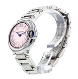 Cartier Ballon Bleu de Cartier Pink Dial Silver Steel Strap Watch for Women - W6920038 Authentic Buy Shop Now