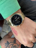 Hugo Boss Champion Black Dial Gold Steel Strap Watch for Men - 1513848 Authentic Buy Shop Now
