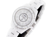 Chanel J12 Diamonds Quartz Mother of Pearl White Dial White Steel Strap Watch for Women - J12 H2570 Authentic Buy Shop Now